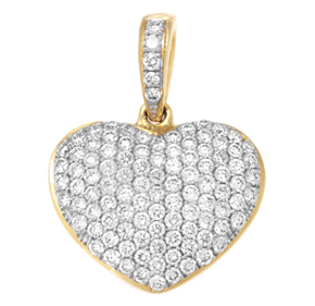 Micro Pave Heart Pendant