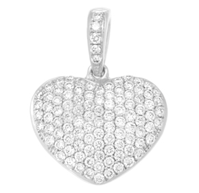 Micro Pave Heart Pendant