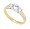 Channel and Claw Set 3 Stone Ring TR115