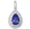 Pear Tanzanite and Diamond Pendant PTZ22