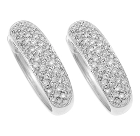 Pave Set Huggies PAV20