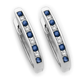 Sapphire and Diamond Huggies HS