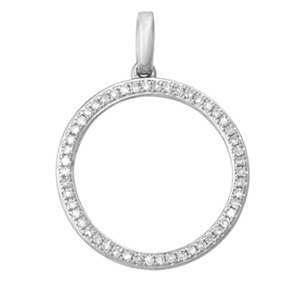 Micro Pave Open Circle Pendant PRND10