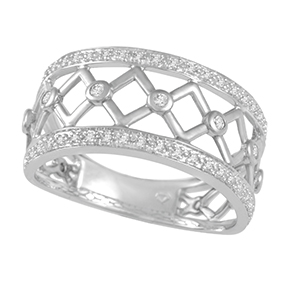 Criss Cross Diamond Dress Ring