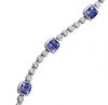 Cushion Tanzanite & Diamond Tennis Bracelet