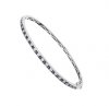 Princess Sapphire & RBC Diamond Channel Set Bangle