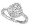Diamond Shape Art Deco Ring