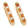 Madeira Citrine & Diamond Huggies