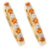 Madeira Citrine & Diamond Huggies HCMC