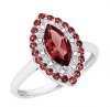 GARNET MARQUISE DIAMOND RING