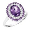 AMYTHYST OVAL DIAMOND RING