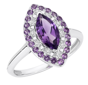 AMYTHYST MARQUISE DIAMOND RING