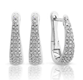 PAVE SET HUGGIES EARRINGS