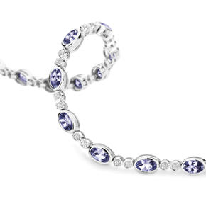 Tanzanite & RBC Diamond Tennis Bracelet