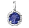 18ct - Round Tanzanite and Diamond Pendant PTZ21