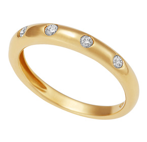 9ct - 5 Stone Half Round Ring RET10B