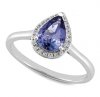 Pear Tanzanite & RBC Diamond Set Ring