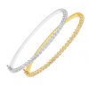 14CT Flexible Claw Set Bangle