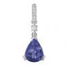 18ct - Pear Shape Tanzanite With French Cut Setting Pendant PTZ35