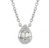 18ct - Illusion Pear Set Pendant and chain NLPE