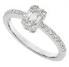 18ct - Illusion Pear Set Ring RBGEM